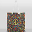 Peace Abstract Pattern Creative Drawing Full Print Rope Handle Tote (Large) View2