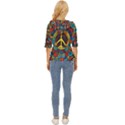 Peace Abstract Pattern Creative Drawing Lightweight Drawstring Hooded Top View4