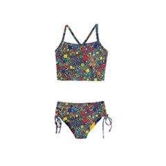 Shapes Pattern Girls  Tankini Swimsuit by Posterlux