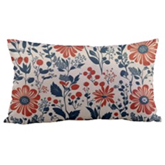 Retro Scandinavian Nordic Flowers Pattern 12 x20  Lumbar Throw Cushion Case (two Sides) by violetheavensky