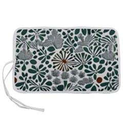Retro Scandinavian Nordic Flowers Pattern 5 Pen Storage Case (m) by violetheavensky