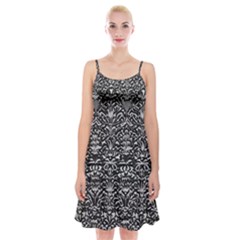 Gothic Leaf Pattern 2 Spaghetti Strap Velvet Dress by violetheavensky