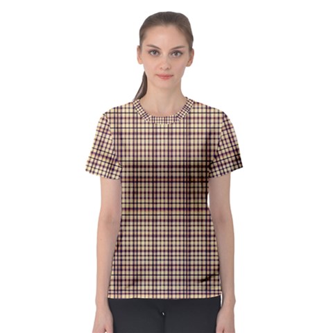 Retro 60s 50s Plaid Pattern 3 Women s Sport Mesh T-shirt by violetheavensky