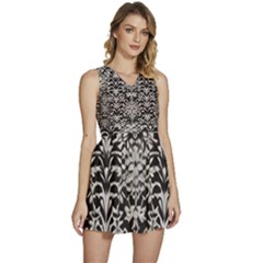 Gothic Leaf Pattern 4 Sleeveless High Waist Mini Dress by violetheavensky