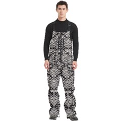 Gothic Leaf Pattern 4 Men s Front Zip Ski And Snowboard Bib Pants by violetheavensky