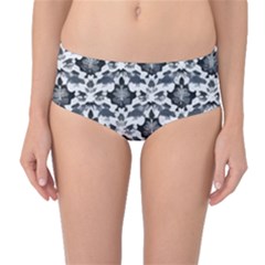 Gothic Leaf Pattern Mid-waist Bikini Bottoms by violetheavensky