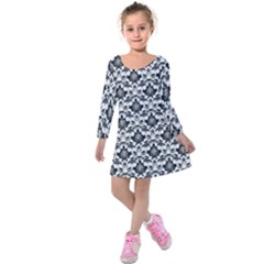 Gothic Leaf Pattern Kids  Long Sleeve Velvet Dress by violetheavensky