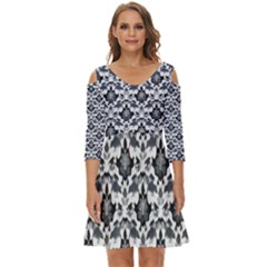 Gothic Leaf Pattern Shoulder Cut Out Zip Up Dress by violetheavensky