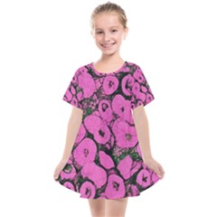 Mid Century Retro Floral 1970s 1960s Pattern 100 Kids  Smock Dress by violetheavensky