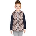 Mid Century Retro Floral 1970s 1960s Pattern 106 Kids  Hooded Puffer Vest View1