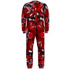 Mid Century Retro Floral 1970s 1960s Pattern 105 Onepiece Jumpsuit (men) by violetheavensky