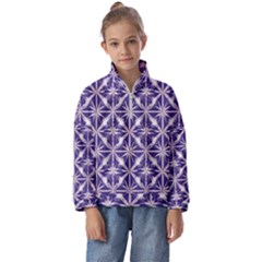 Royal Fractal Pattern 4 Kids  Half Zip Hoodie by violetheavensky
