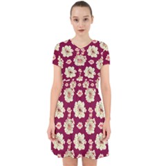 Retro 1880s Flowers Pattern Adorable In Chiffon Dress by violetheavensky