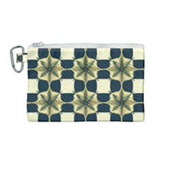 Royal Fractal Pattern Canvas Cosmetic Bag (medium) by violetheavensky