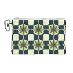 Royal Fractal Pattern Canvas Cosmetic Bag (large) by violetheavensky