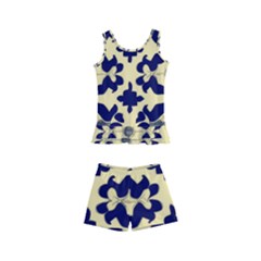 Royal Fractal Pattern 3 Kids  Boyleg Swimsuit by violetheavensky