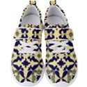 Royal Fractal Pattern 3 Men s Velcro Strap Shoes View1