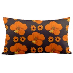 Retro 40s 50s Flowers Pattern Halloween 2 12 x20  Lumbar Throw Cushion Case (two Sides) by violetheavensky