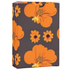 Retro 40s 50s Flowers Pattern Halloween 2 Playing Cards Single Design (rectangle) With Custom Box by violetheavensky