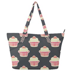 Retro 40s 50s Cupcake Pattern 4 Full Print Shoulder Bag by violetheavensky