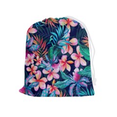 Hawaiian Flowers Hawaii Drawstring Pouch (xl) by Cemarart