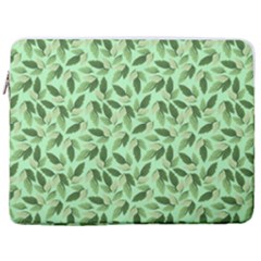 Leaves Pattern Texture Seamless 17  Vertical Laptop Sleeve Case With Pocket by Hannah976