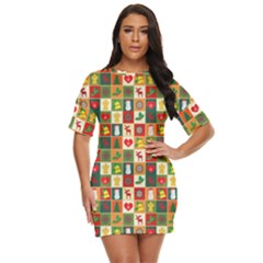 Template Christmas Pattern Just Threw It On Dress by Proyonanggan