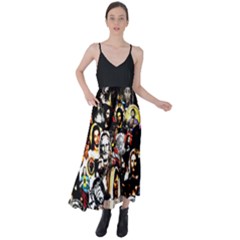 Jesus Christ Modern Halftone Pattern Tie Back Maxi Dress by snek