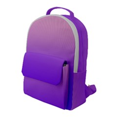 Cotton Candy Pink To Indigo Violet Linear Gradient Flap Pocket Backpack (large) by GradientsOmbre