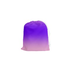 Cotton Candy Pink To Indigo Violet Bilinear Gradient Drawstring Pouch (xs) by GradientsOmbre