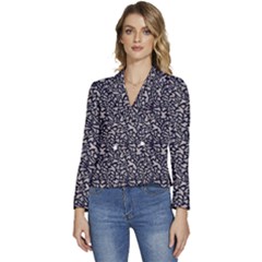 Brown Giraffe Pattern Women s Long Sleeve Revers Collar Cropped Jacket by DinkovaArt