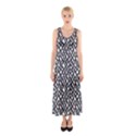 Black White Snake Pattern Sleeveless Maxi Dress View1