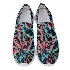 Leaves Nature Pattern Patterns Colorful Women s Slip On Sneakers by Tsamara