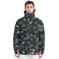 Pattern Flower Plants Leaves Nature Men s Pullover Zip Ski And Snowboard Waterproof Breathable Jacket by Tsamara