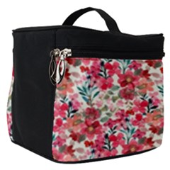 Red Flowers Make Up Travel Bag (small) by DinkovaArt