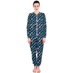Turquoise Snake  Onepiece Jumpsuit (ladies) by DinkovaArt