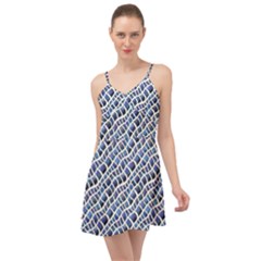 Blue Snake Summer Time Chiffon Dress by DinkovaArt