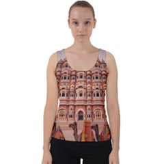 Rajasthan Hawa Mahal Velvet Tank Top by designsbymallika