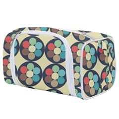 Circles Round Pattern Sphere Ball Toiletries Pouch by Sabxi