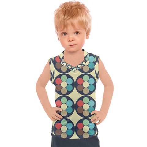 Circles Round Pattern Sphere Ball Kids  Sport Tank Top by Sabxi