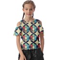 Circles Round Pattern Sphere Ball Kids  Butterfly Cutout T-Shirt View1