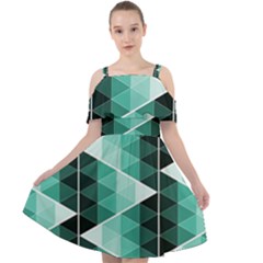 Triangles Pyramid Geometric Pattern Cut Out Shoulders Dress by Sabxi