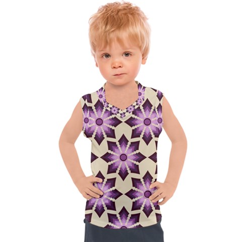 Pattern Design Star Snowflake Kids  Sport Tank Top by Sabxi