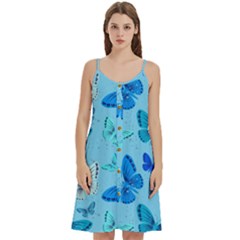 Butterflies Insect Pattern Nature Women s Spaghetti Strap Pullover Cami Dress by Sabxi