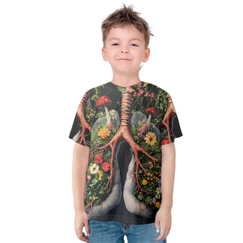 Lungs Health Kids  Cotton T-shirt by Sabxi