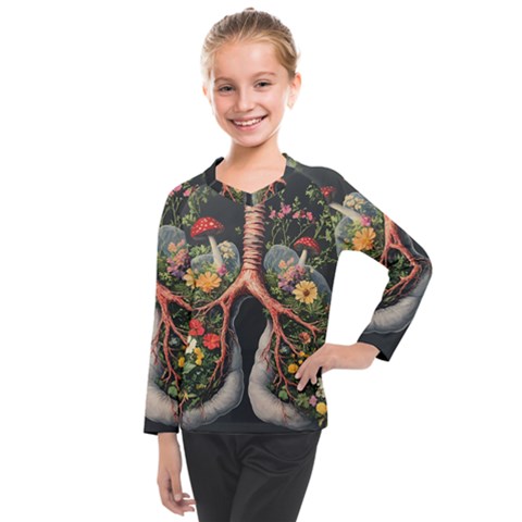 Lungs Health Kids  Long Mesh T-shirt by Sabxi