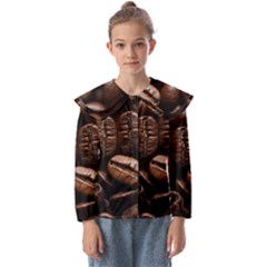 Coffee Beans Kids  Peter Pan Collar Blouse by Sabxi