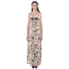 Happy Animals Empire Waist Maxi Dress by DinkovaArt