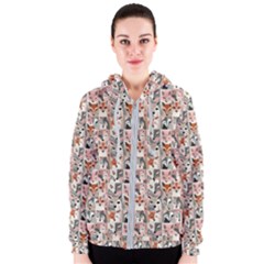 Foxs Women s Zipper Hoodie by DinkovaArt