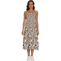 Foxs Sleeveless Shoulder Straps Boho Dress by DinkovaArt